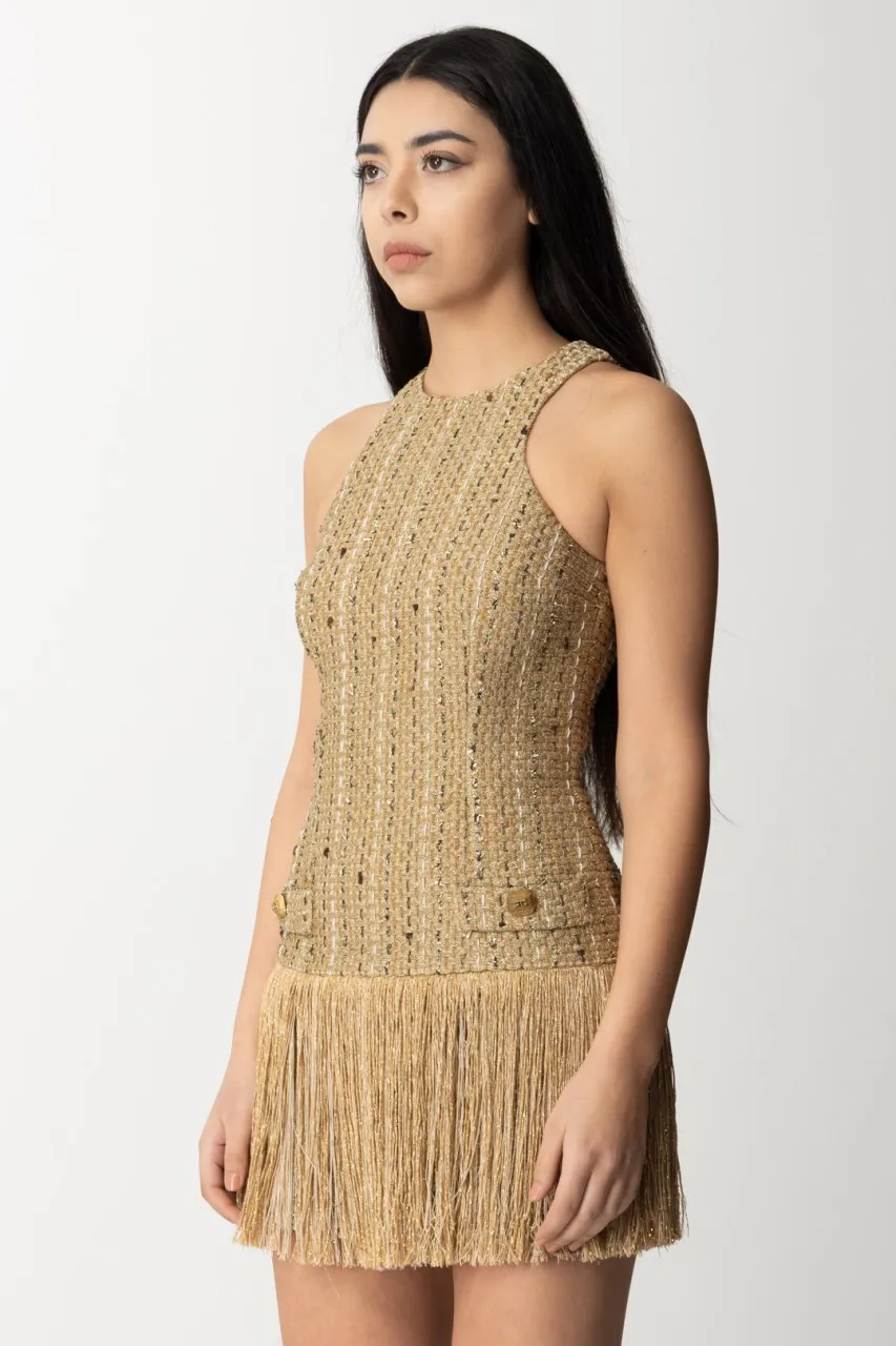 Miniabito in tweed lurex Oro