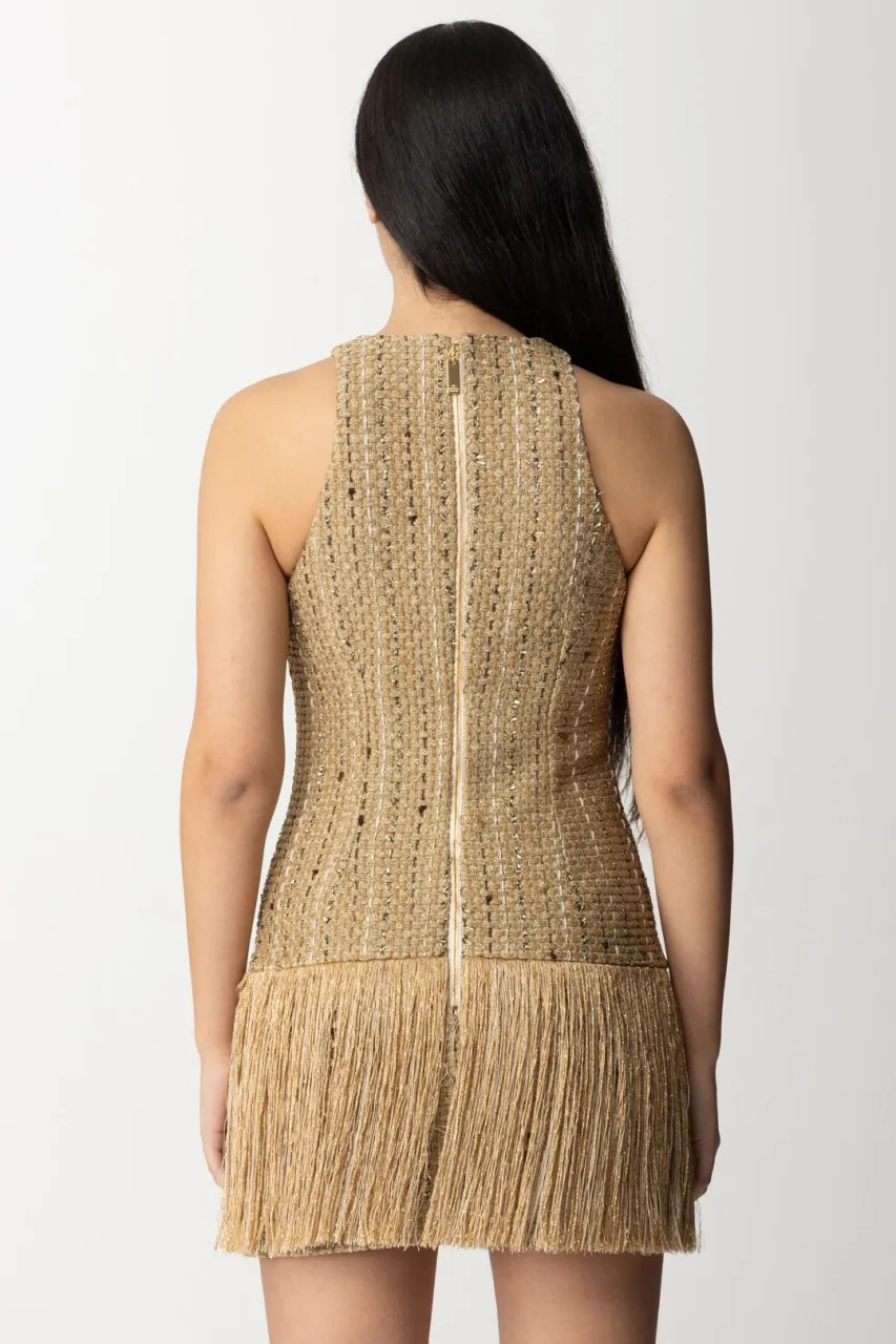Miniabito in tweed lurex Oro