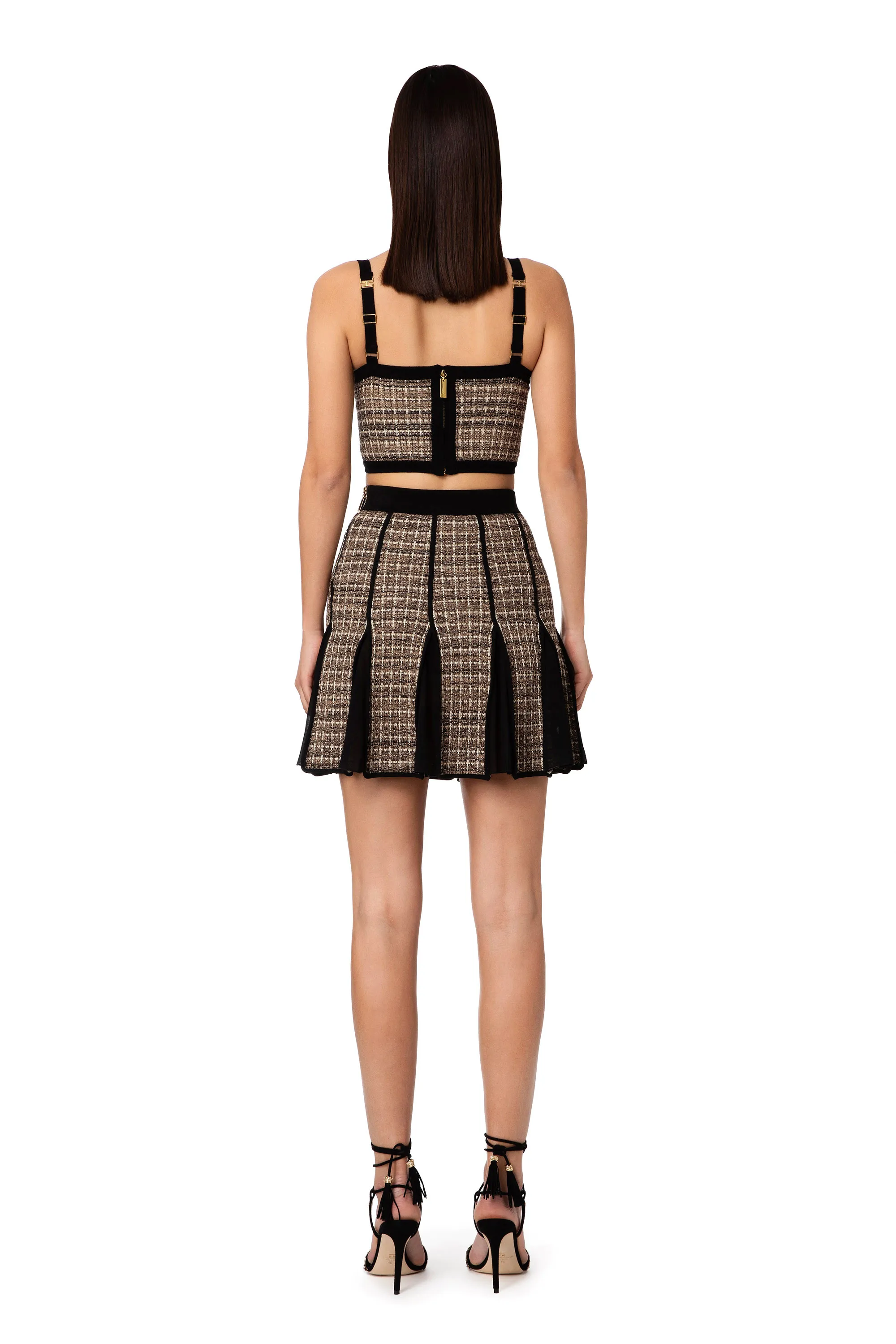Minigonna in lurex tweed
