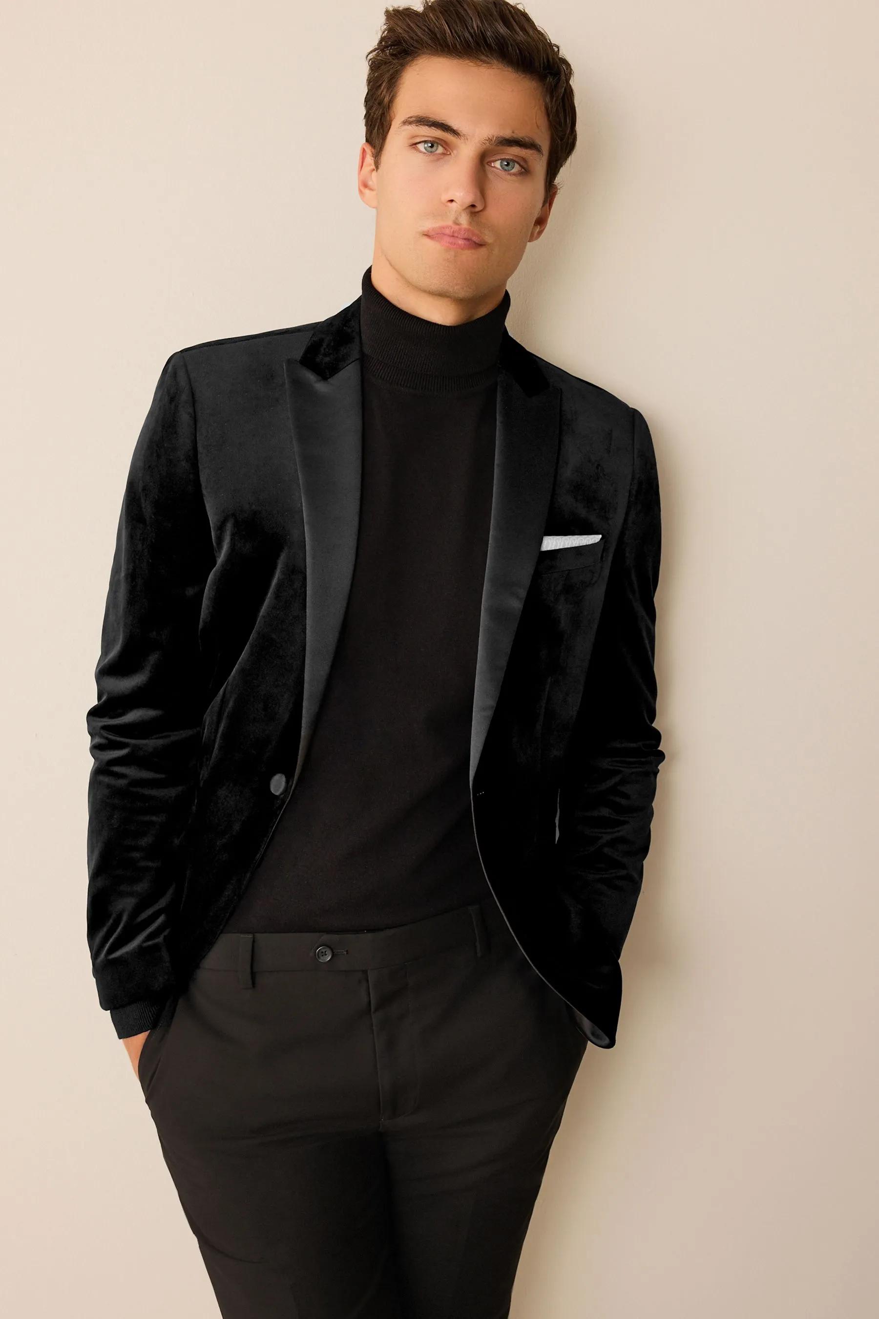 Nero  - Blazer in velluto