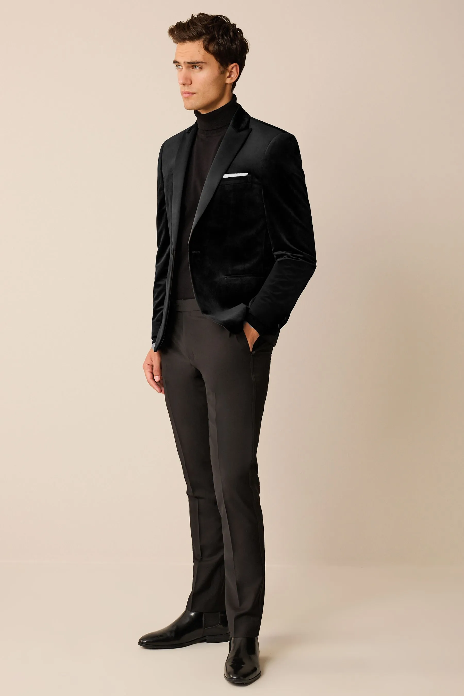 Nero  - Blazer in velluto