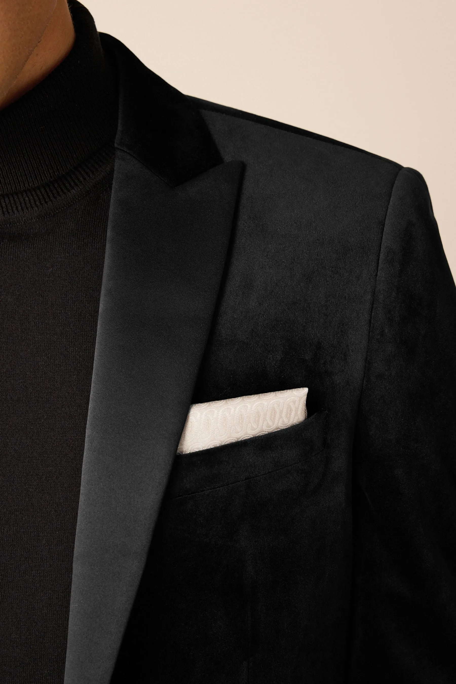 Nero  - Blazer in velluto