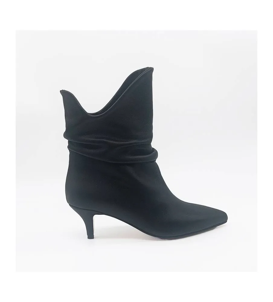 Ni-Na* Stivale In Pelle Nero Made in Italy 2422