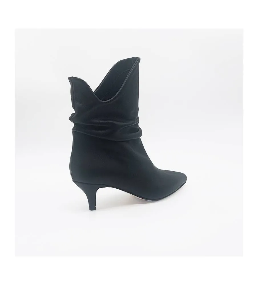 Ni-Na* Stivale In Pelle Nero Made in Italy 2422