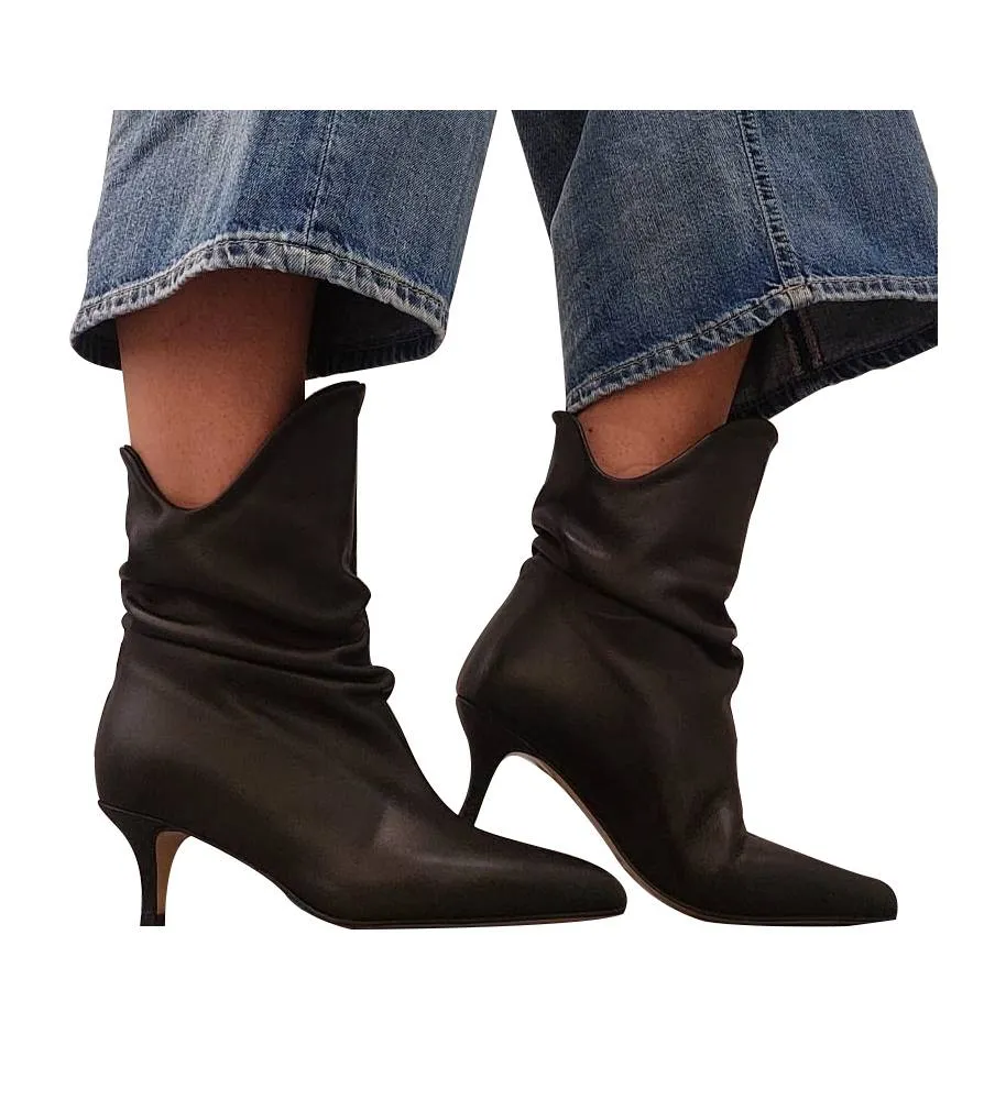 Ni-Na* Stivale In Pelle Nero Made in Italy 2422
