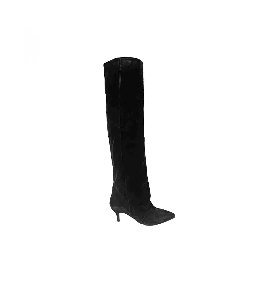 Ni-Na Stivale In Pelle Sc. Nero Made in Italy Los Angeles21