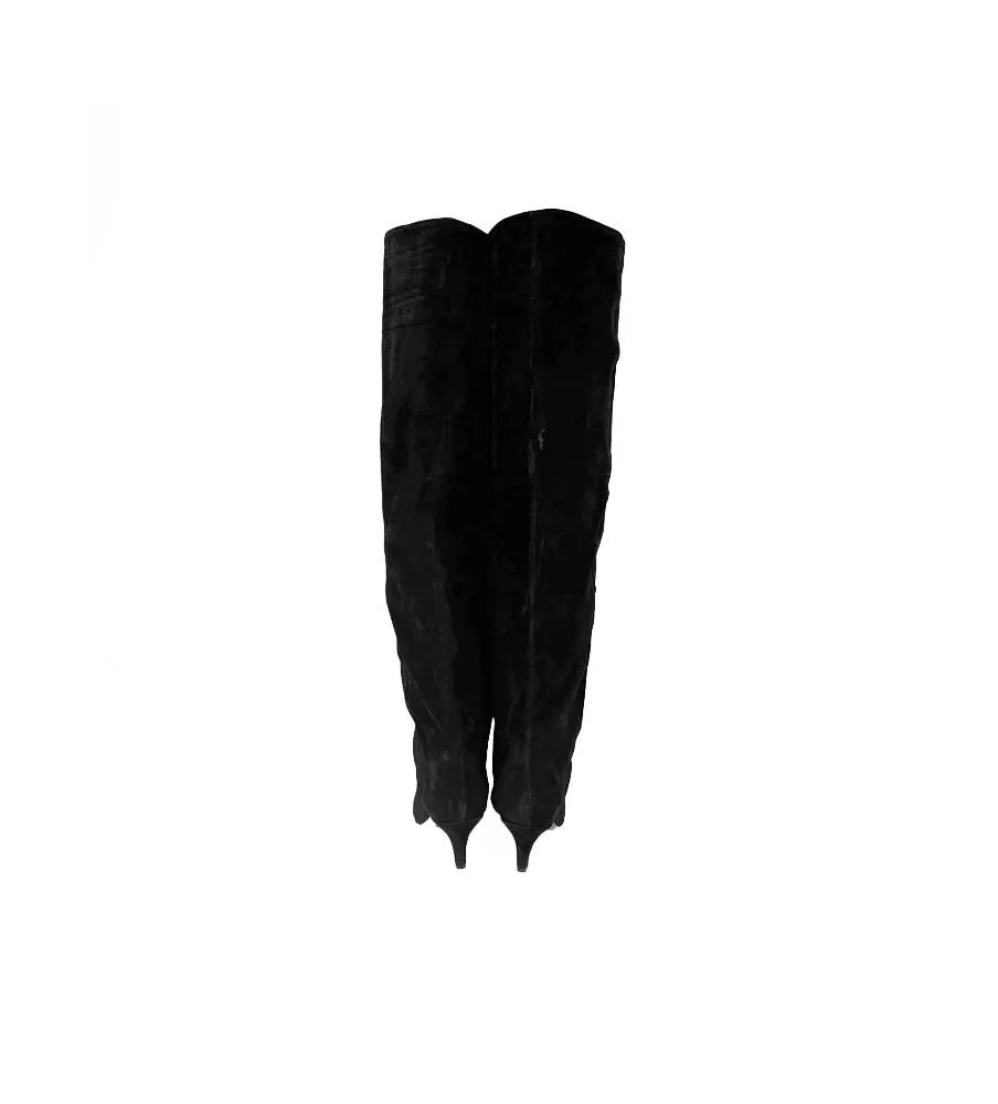 Ni-Na Stivale In Pelle Sc. Nero Made in Italy Los Angeles21
