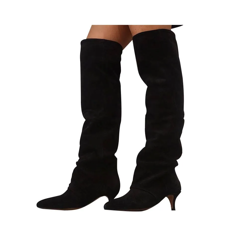 Ni-Na Stivale In Pelle Sc. Nero Made in Italy Los Angeles21