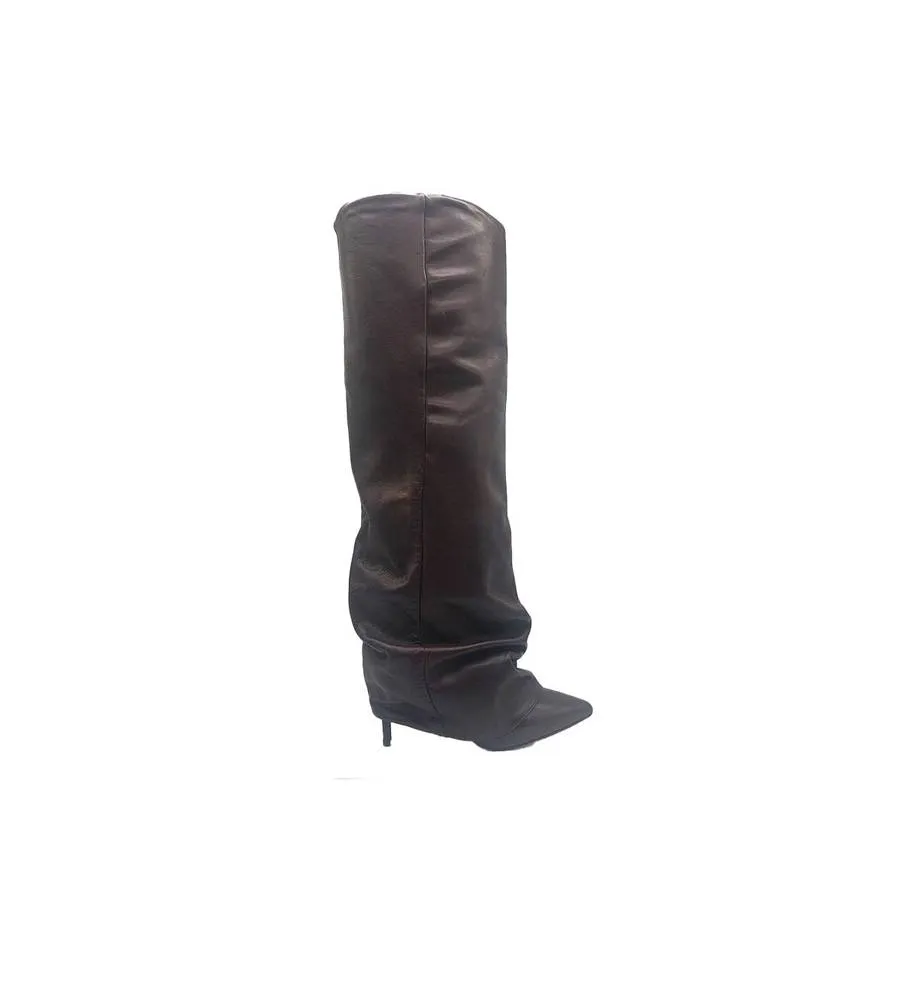 Ni-Na* Stivale In Pelle T.Moro Orietta 8 Made in Italy