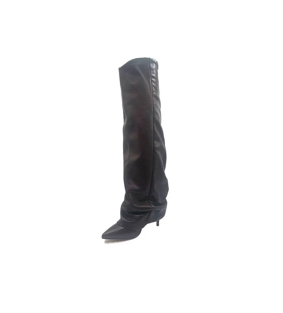 Ni-Na* Stivale In Pelle T.Moro Orietta 8 Made in Italy