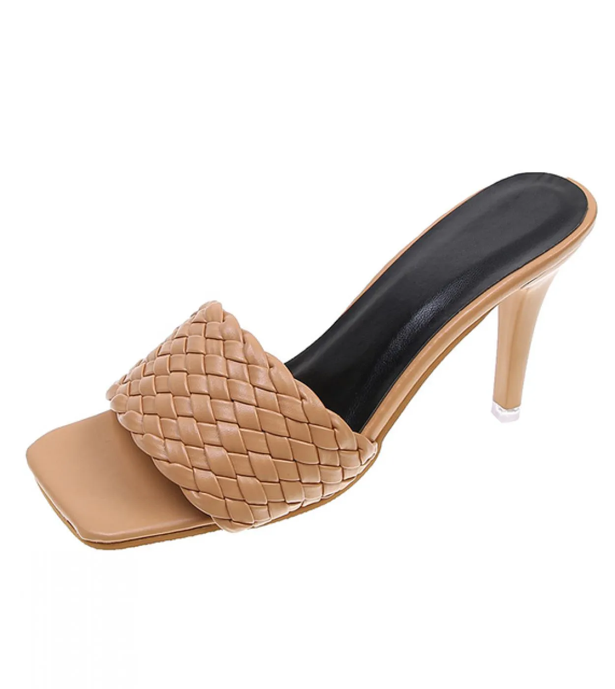 Nuove pantofole intrecciate estive Punta quadrata Sandali gladiatore in pelle intrecciata di alta qualità Sandali gladiatore Sca