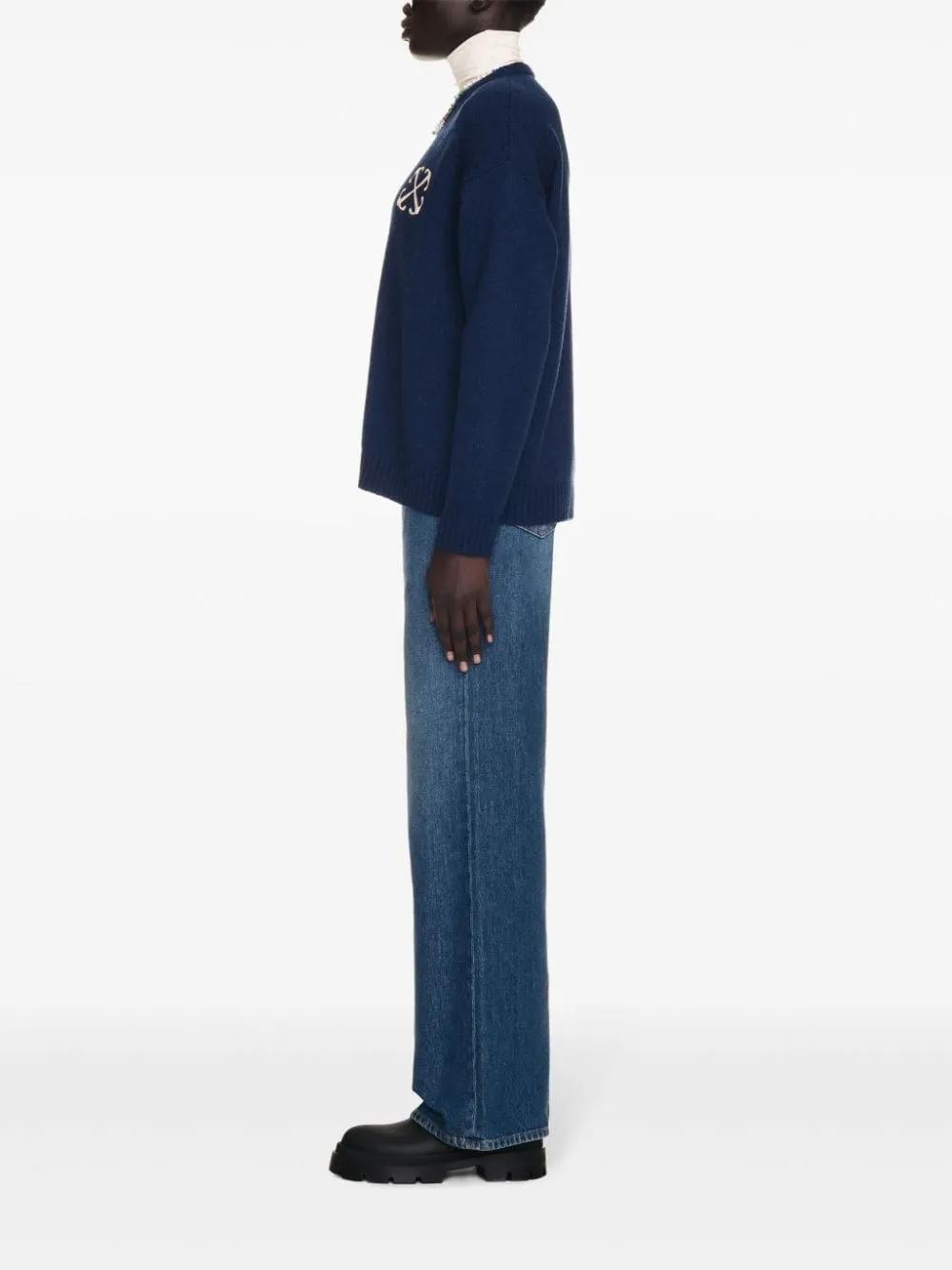   Off-white  Maglione in cashmere e lana  