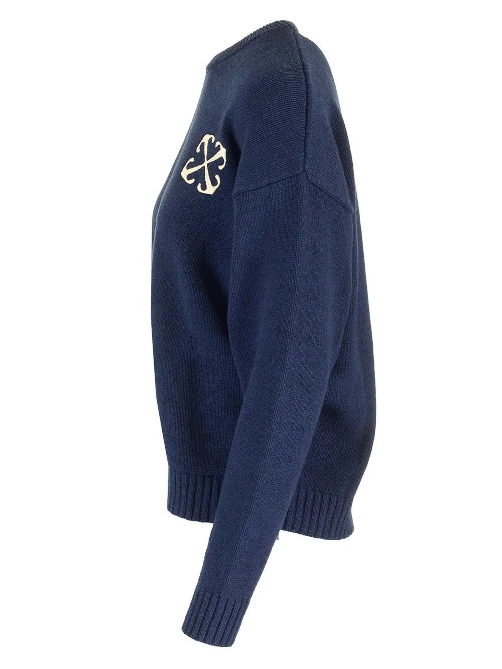   Off-white  Maglione in cashmere e lana  