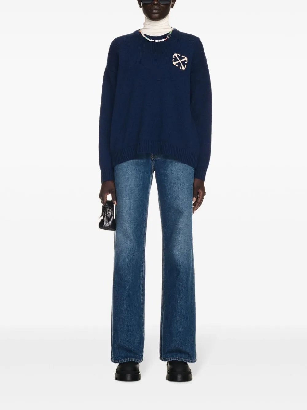   Off-white  Maglione in cashmere e lana  