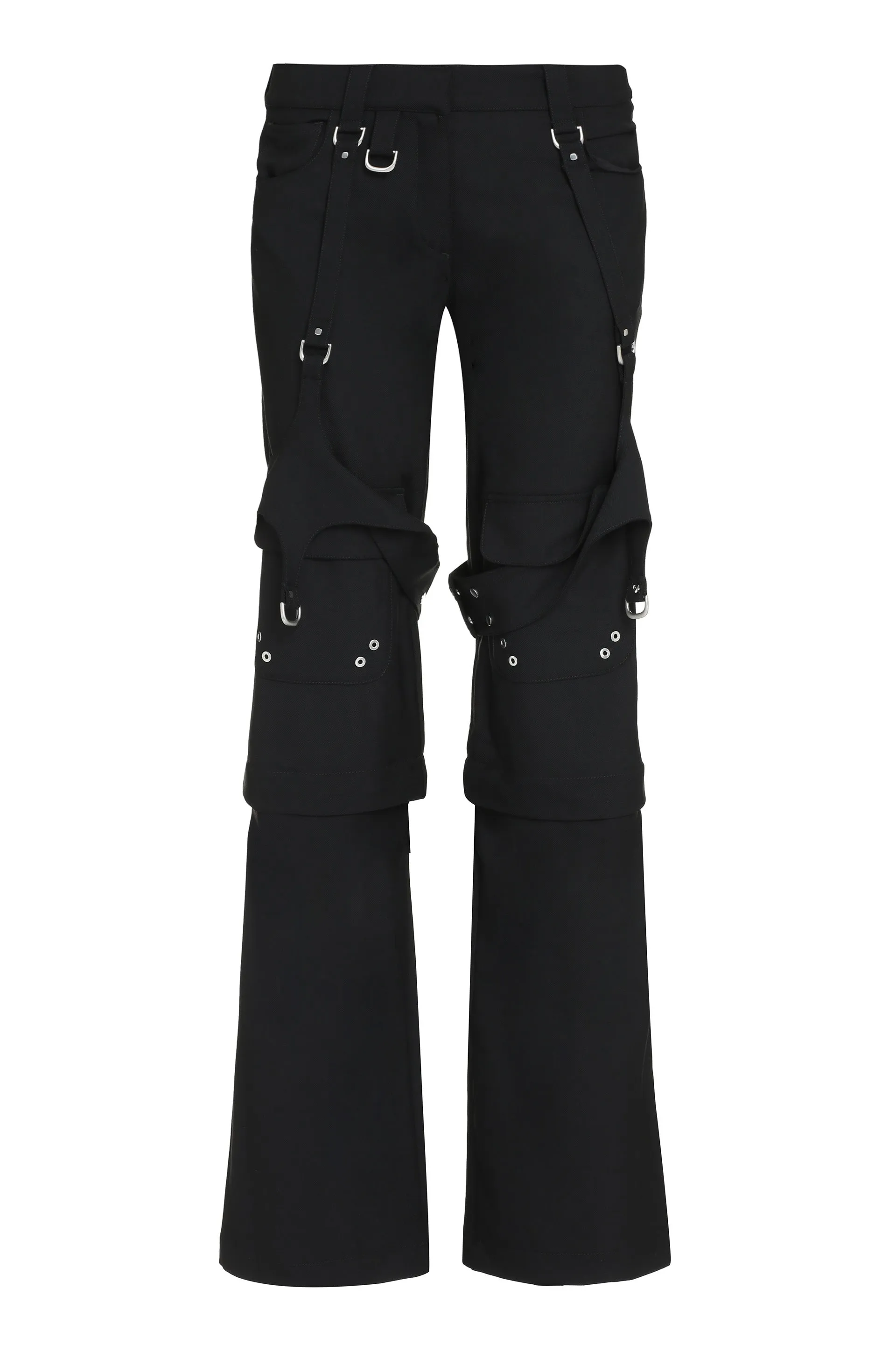 Off-White Pantaloni cargo in misto lana