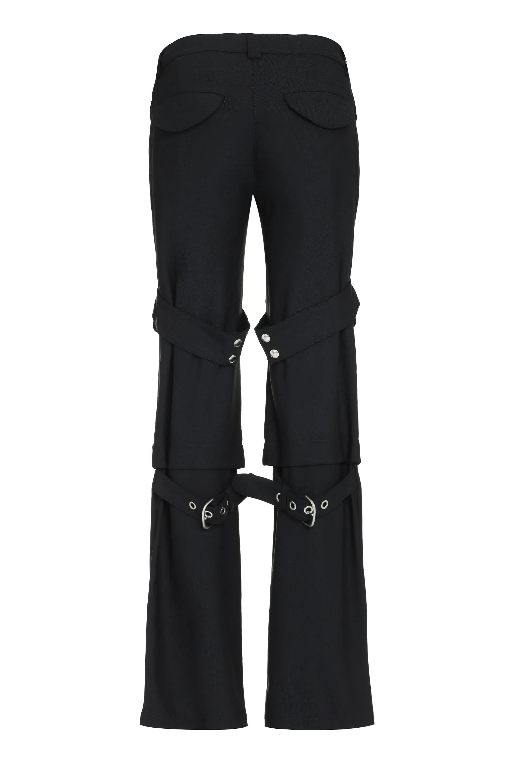 Off-White Pantaloni cargo in misto lana