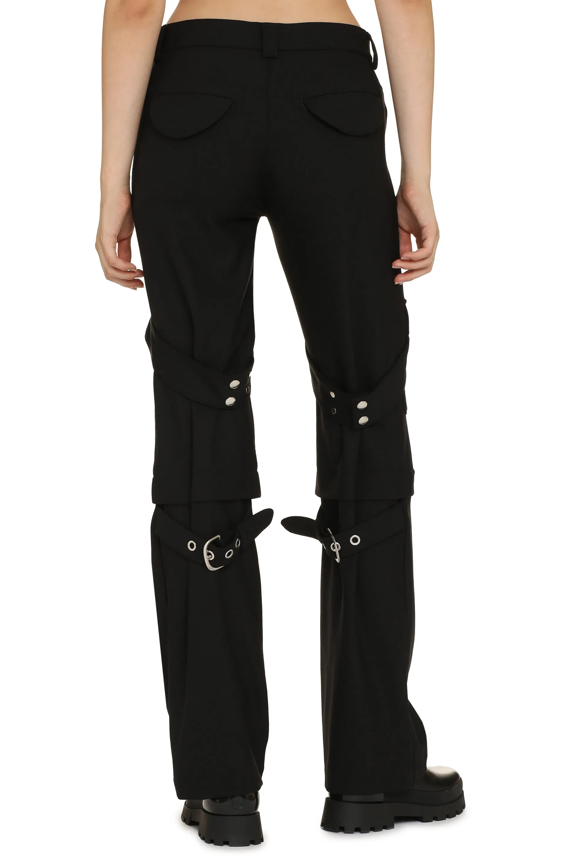 Off-White Pantaloni cargo in misto lana
