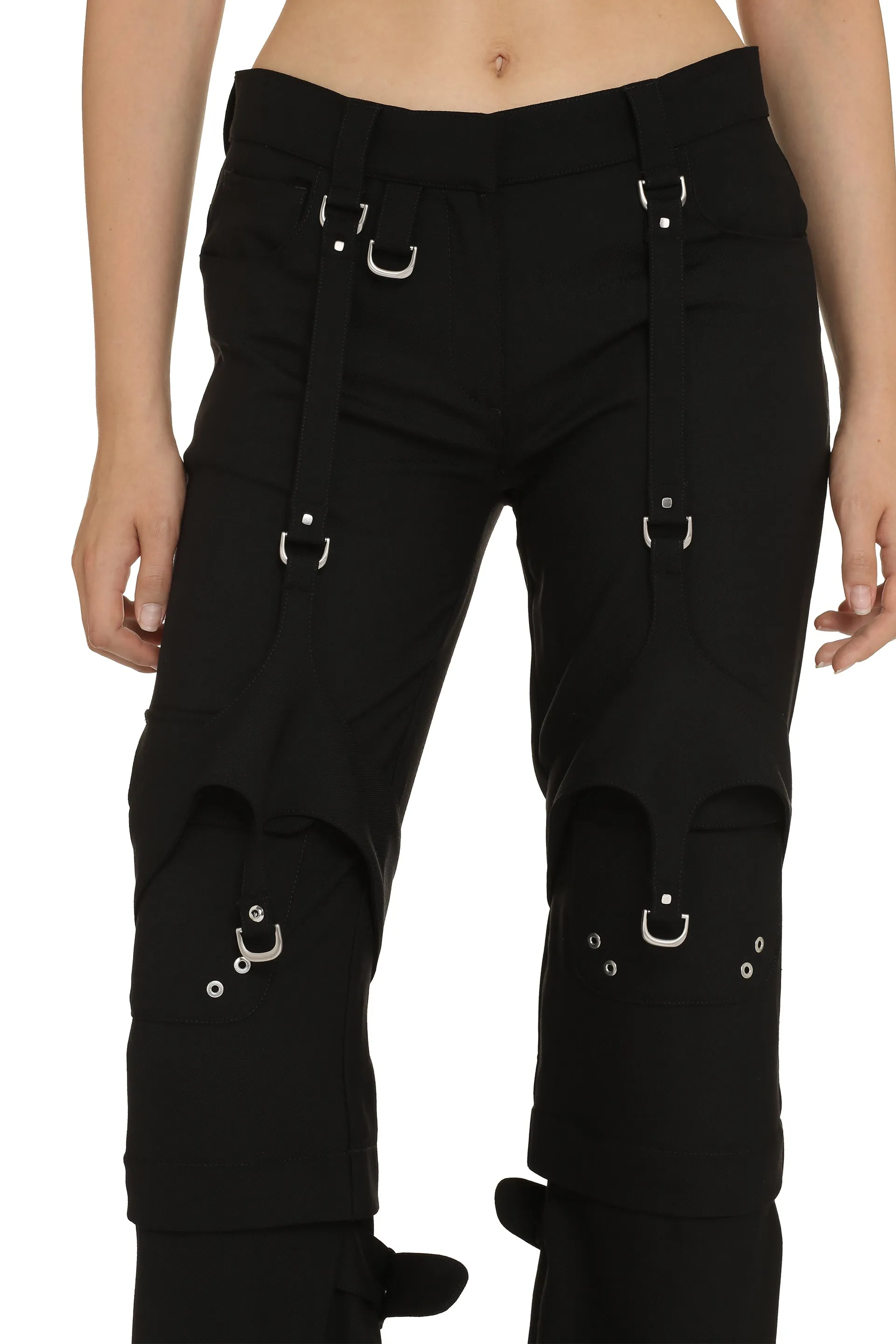 Off-White Pantaloni cargo in misto lana