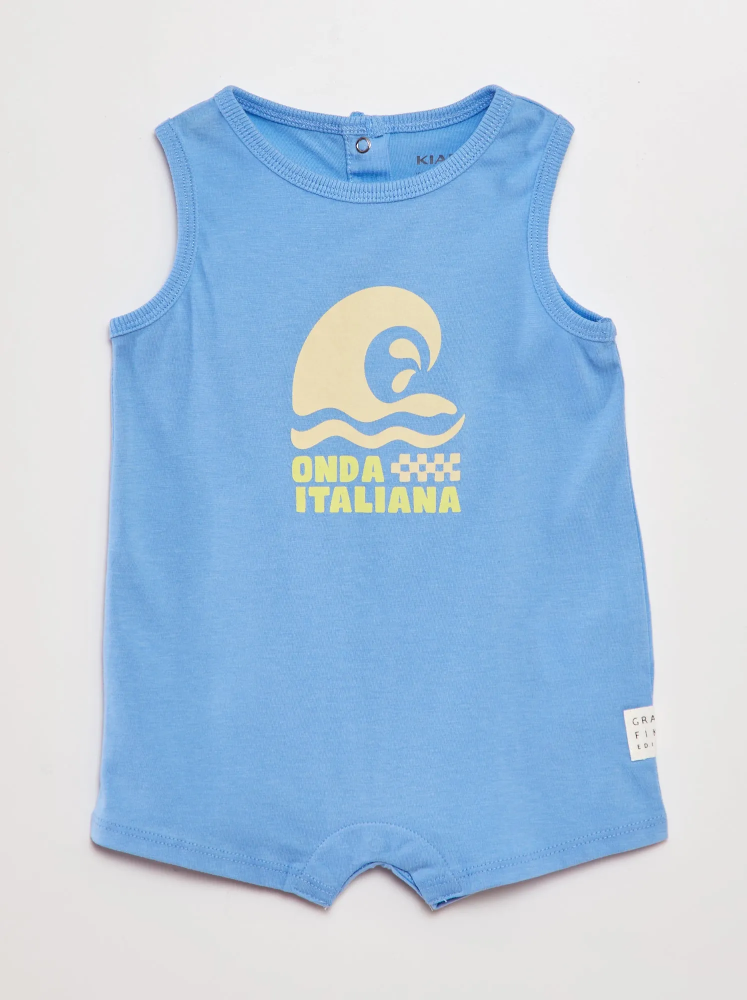 Pagliaccetto corto in jersey - Grafik Edition - BLU