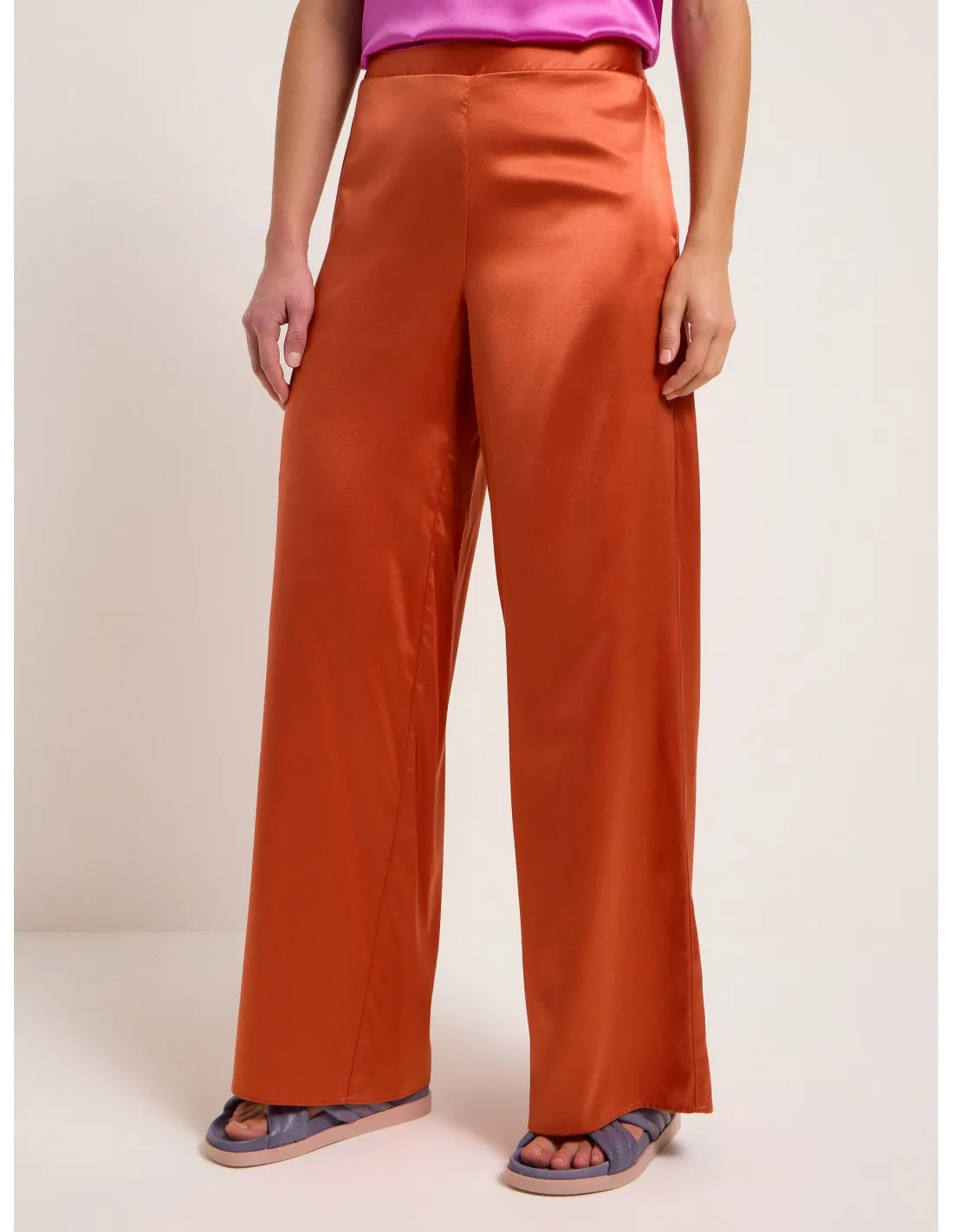 PANTALONE AMPIO IN SETA SATIN