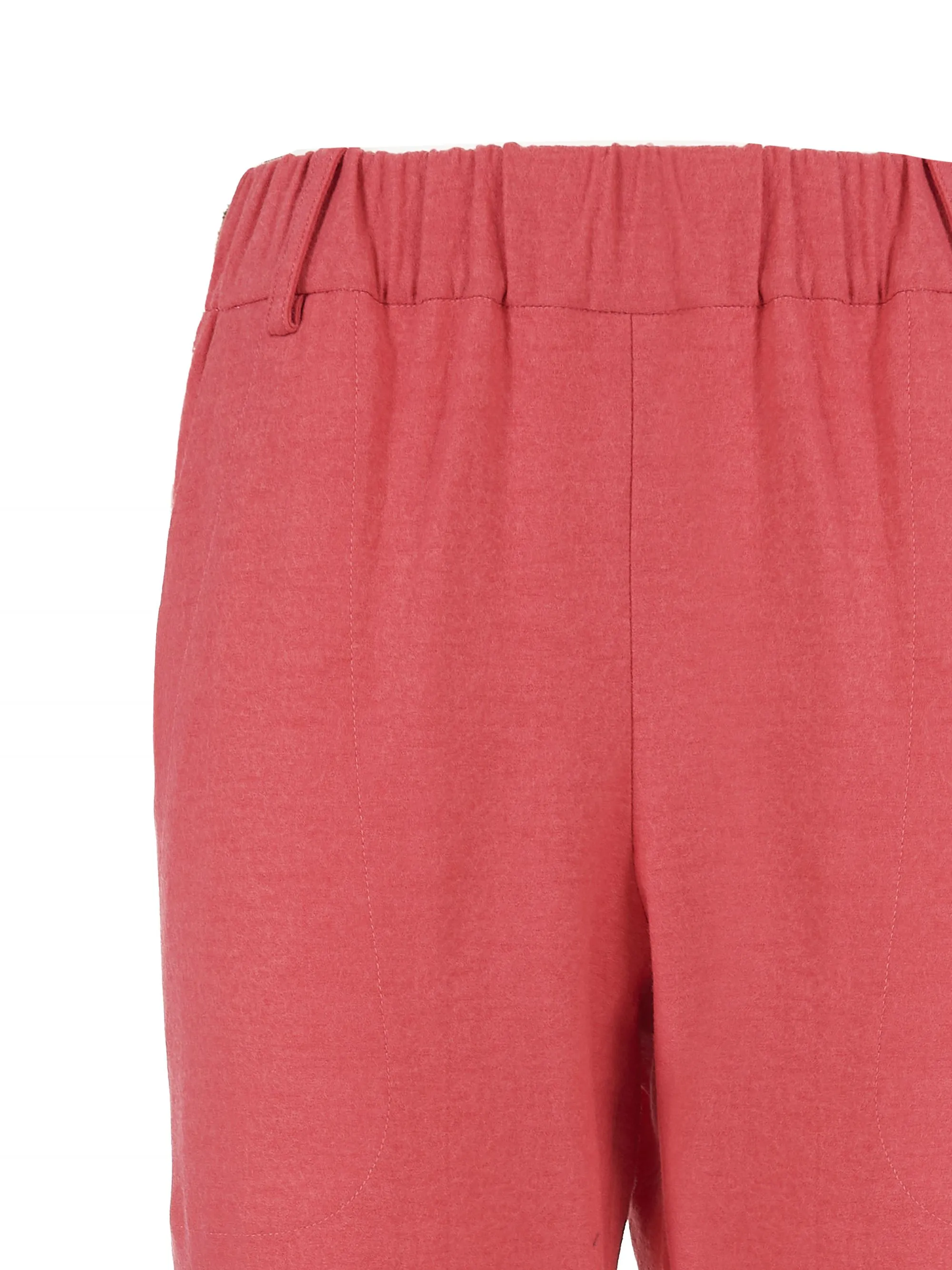PANTALONE CORALLO IN LANA VERGINE