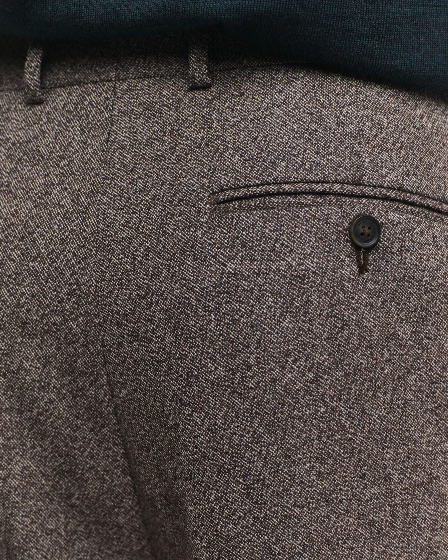 Pantaloni da abito in lana Mouliné relaxed fit    