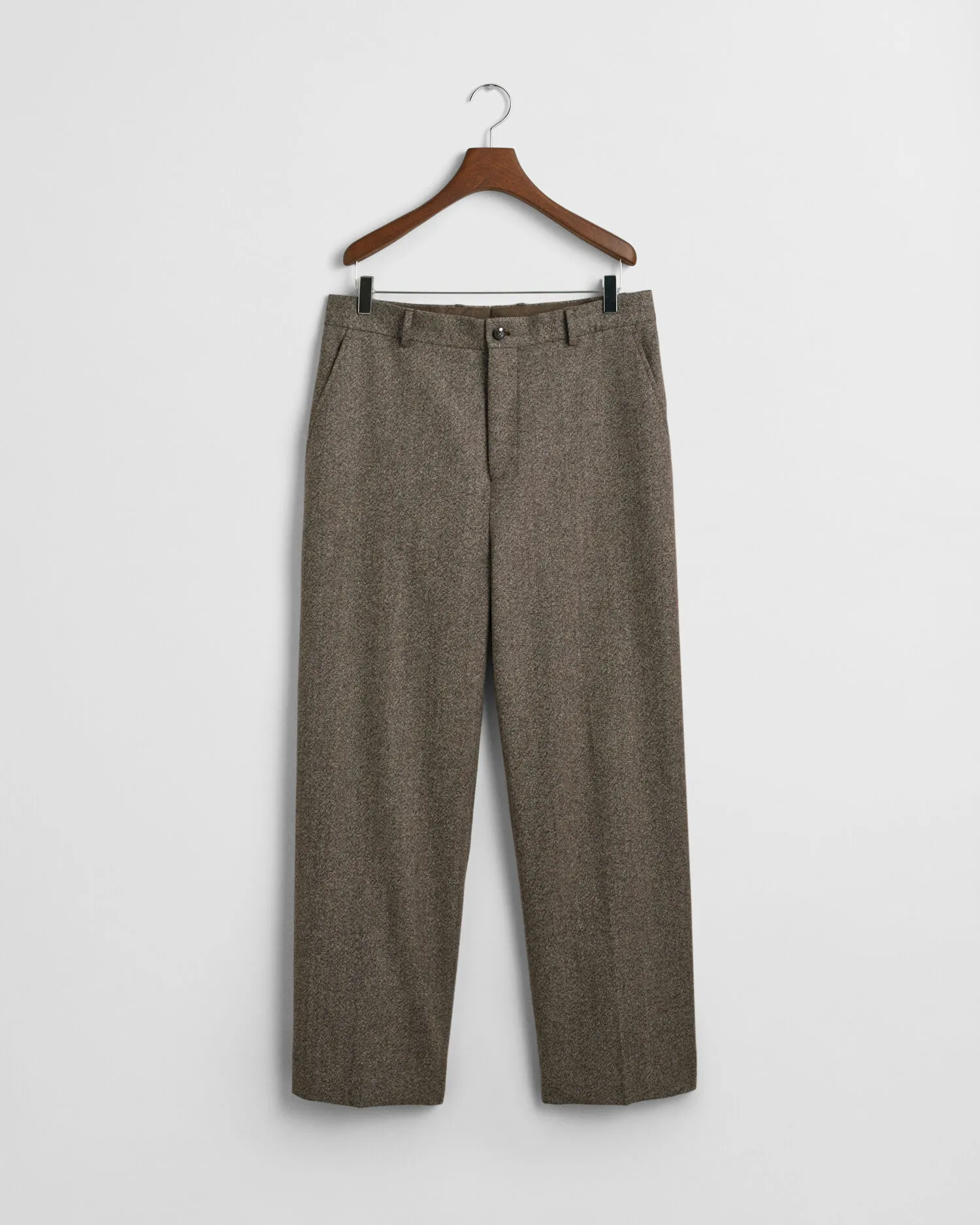 Pantaloni da abito in lana Mouliné relaxed fit    