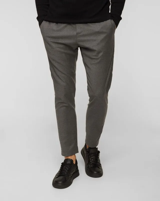Pantaloni grigi in lana da uomo Dondup Pantalone Dom