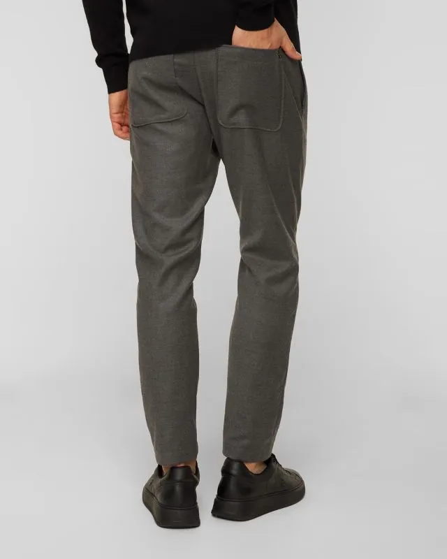 Pantaloni grigi in lana da uomo Dondup Pantalone Dom