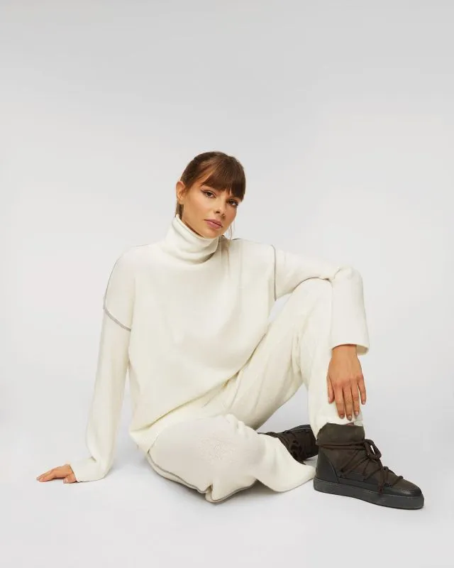 Pantaloni in maglia con lana da donna Deha
