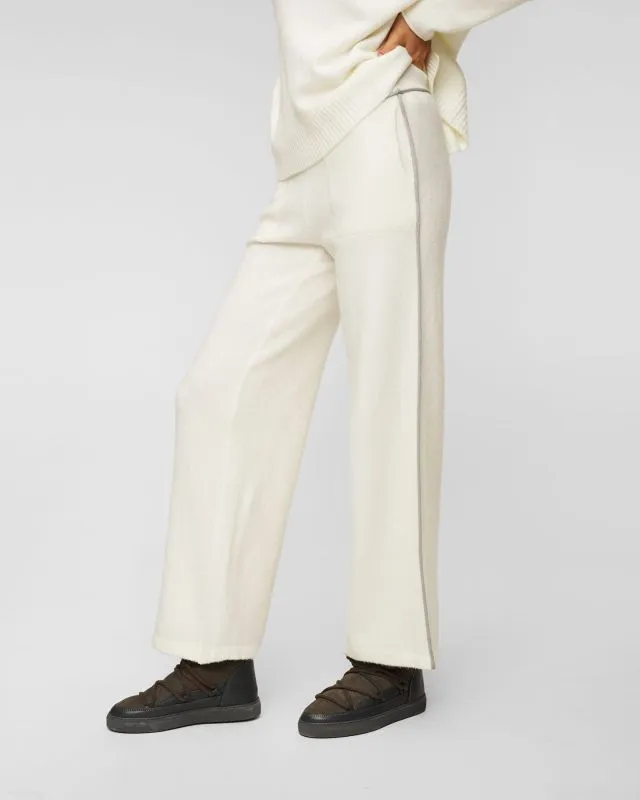 Pantaloni in maglia con lana da donna Deha