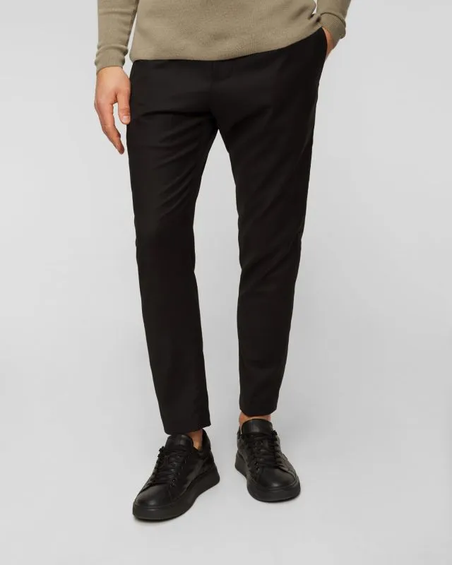 Pantaloni neri in lana da uomo Dondup Pantalone Dom