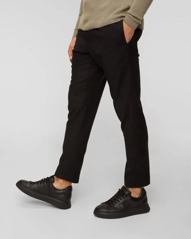Pantaloni neri in lana da uomo Dondup Pantalone Dom