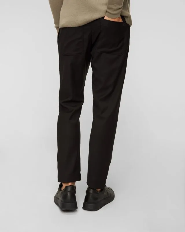 Pantaloni neri in lana da uomo Dondup Pantalone Dom