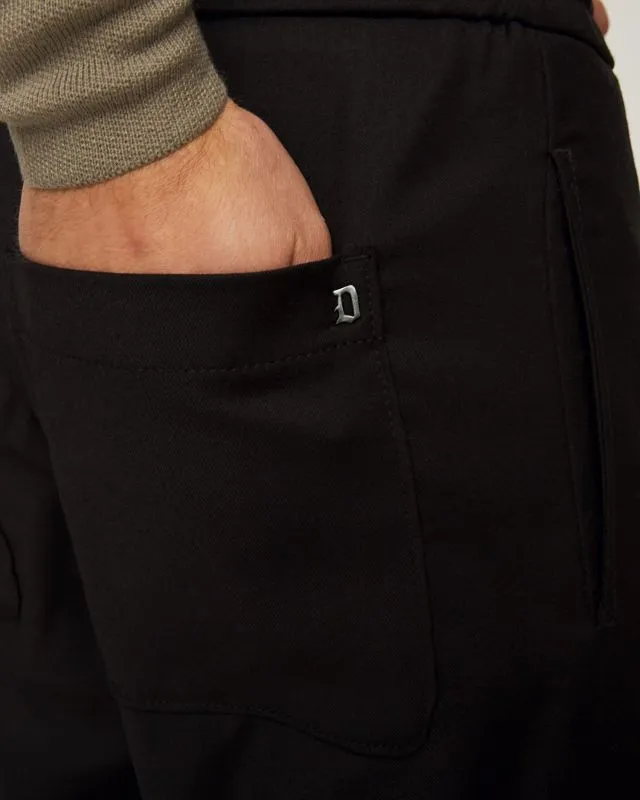 Pantaloni neri in lana da uomo Dondup Pantalone Dom