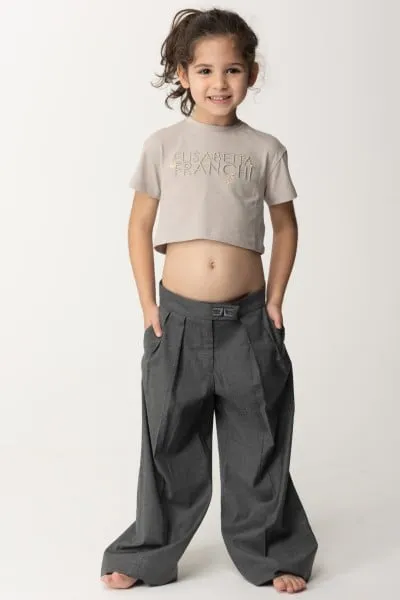 Pantaloni palazzo in fresco lana LEAD
