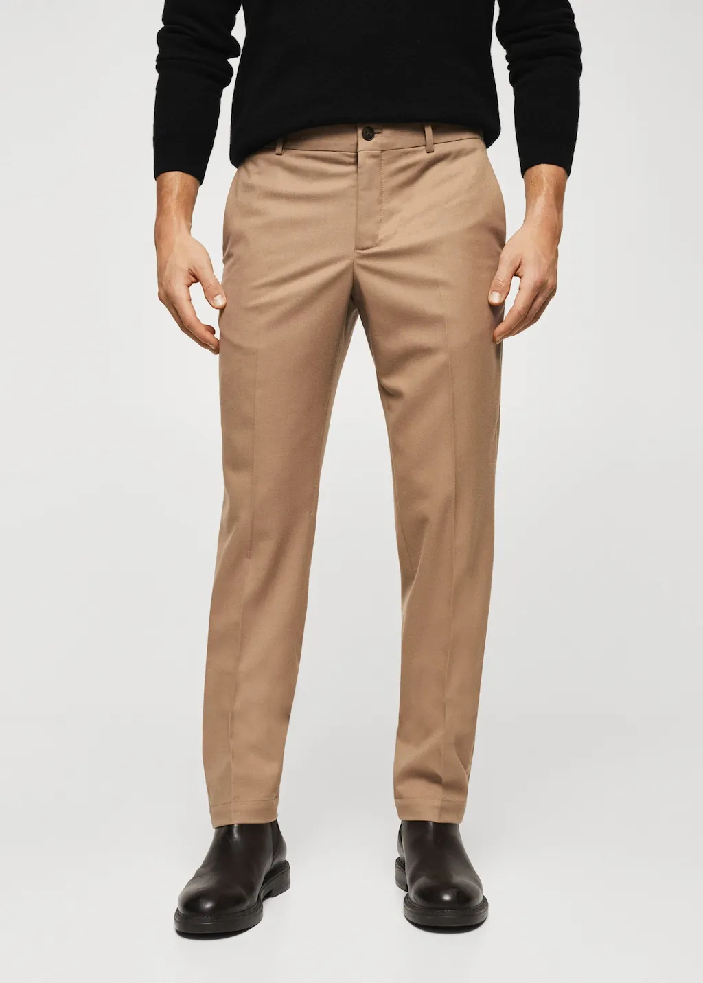 Pantaloni slim fit lana