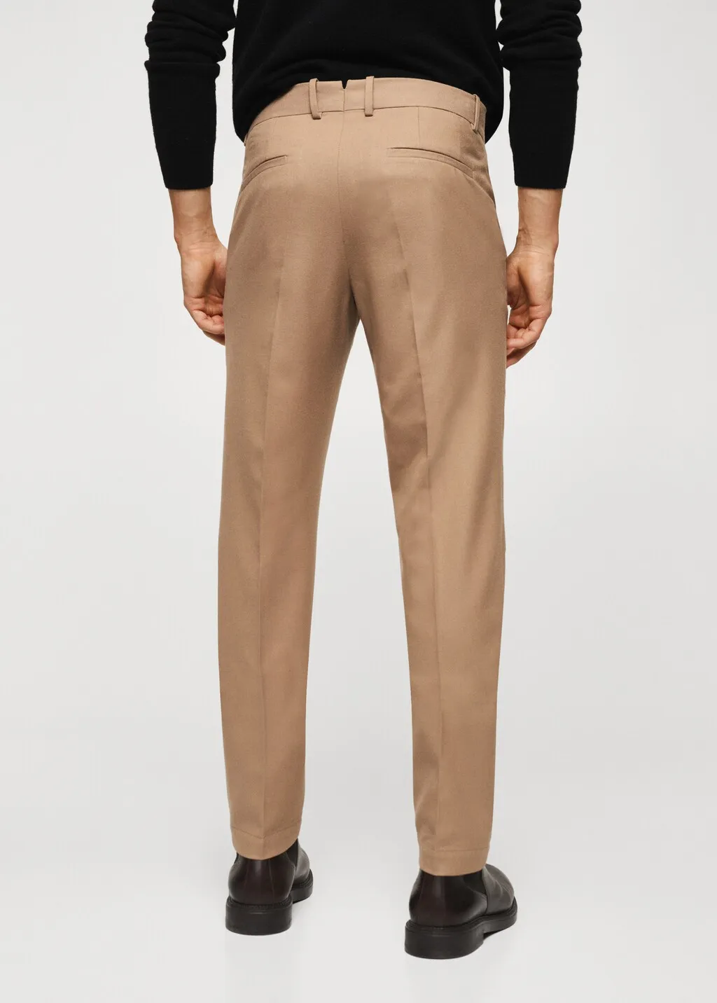 Pantaloni slim fit lana