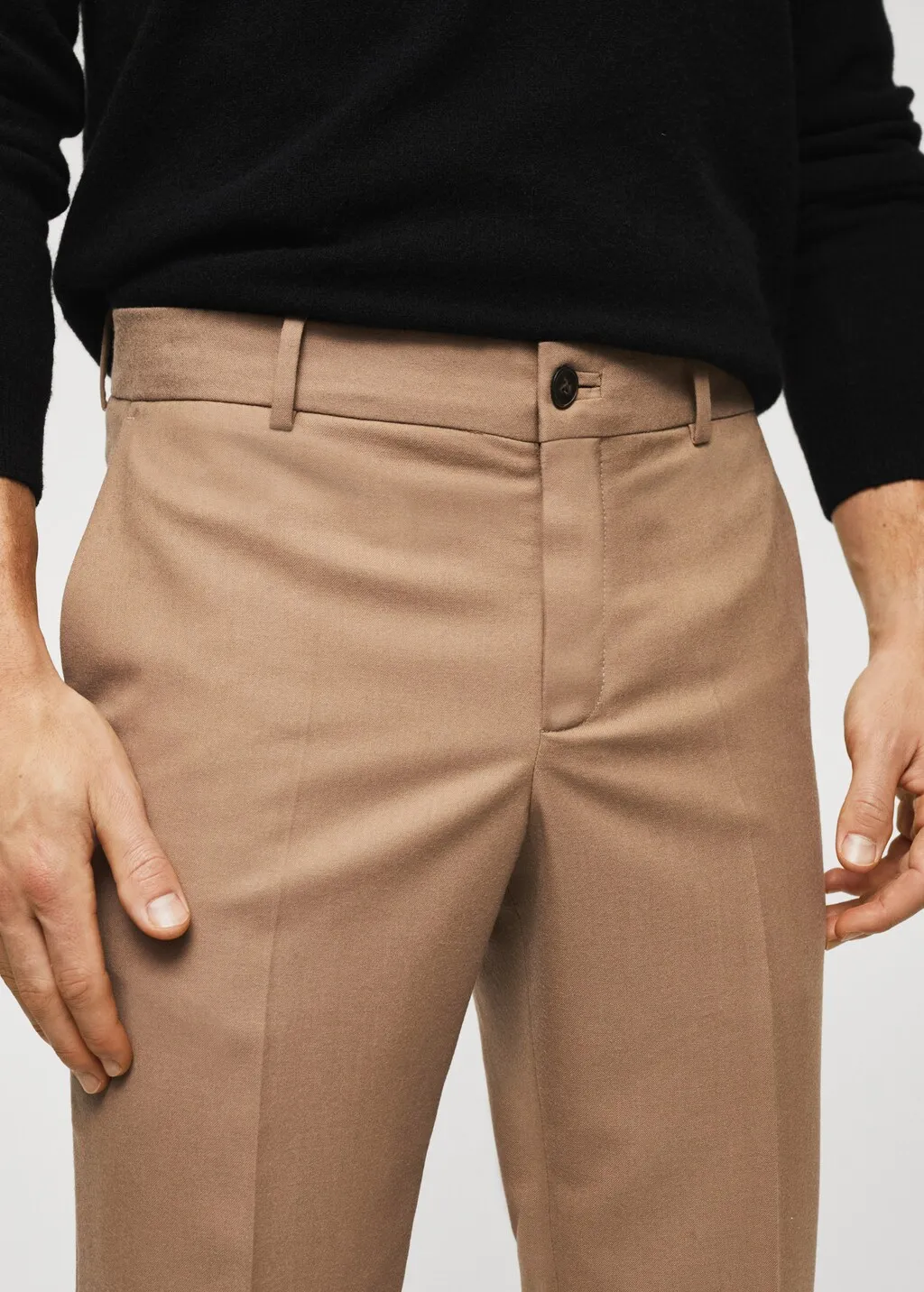 Pantaloni slim fit lana