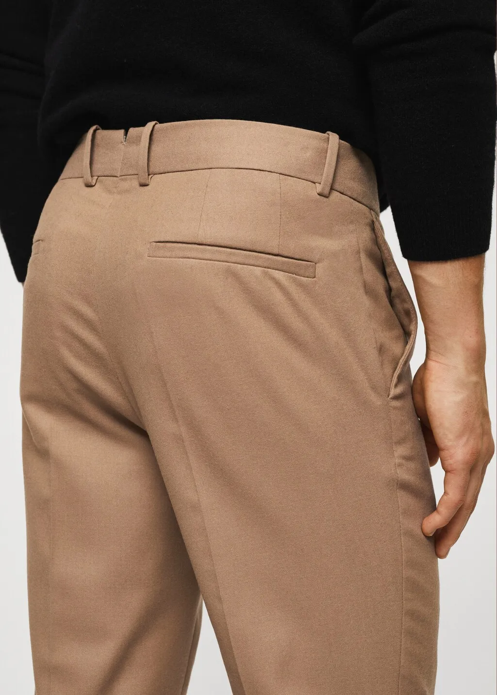Pantaloni slim fit lana