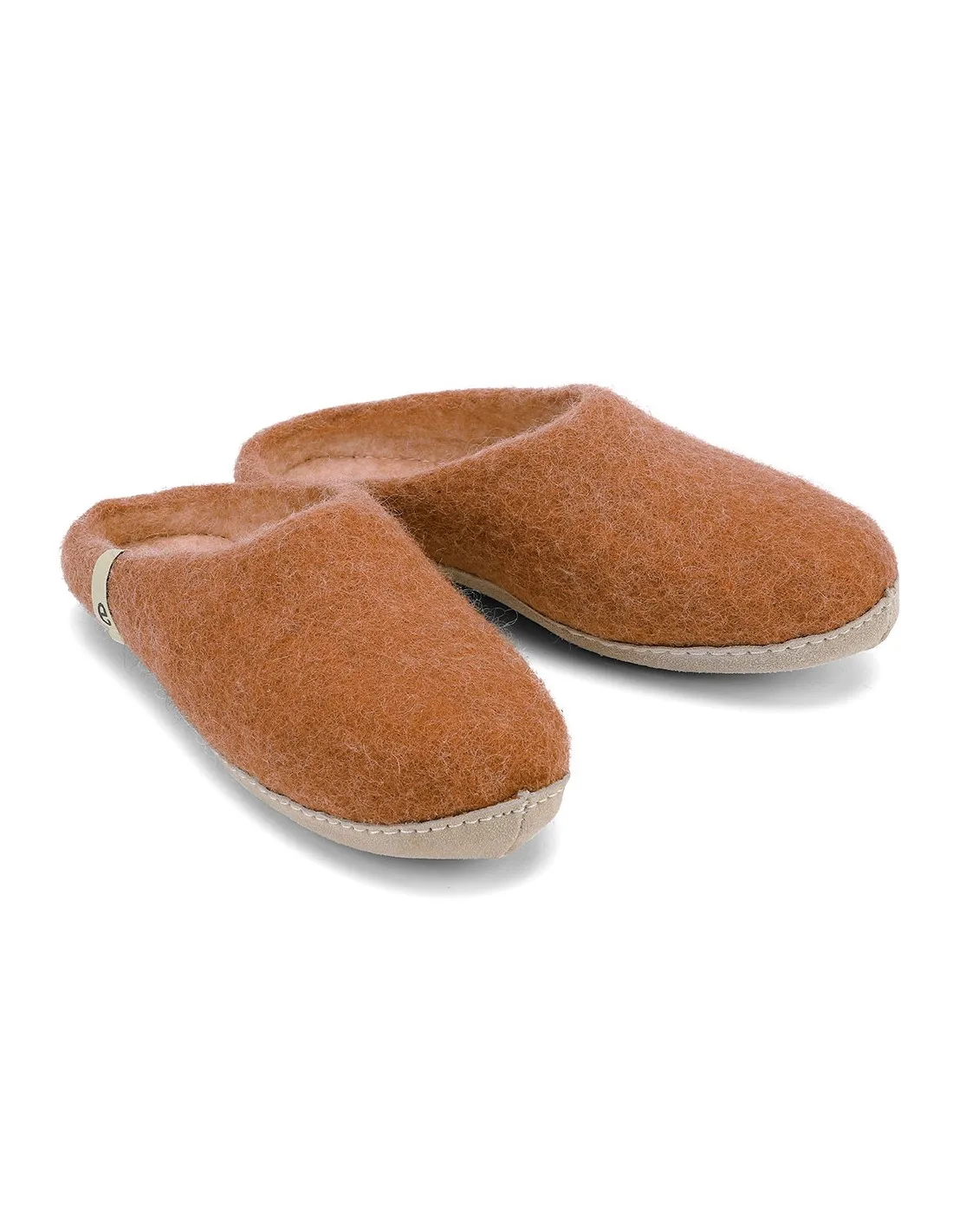 PANTOFOLA IN LANA CON SUOLA IN NAPPA