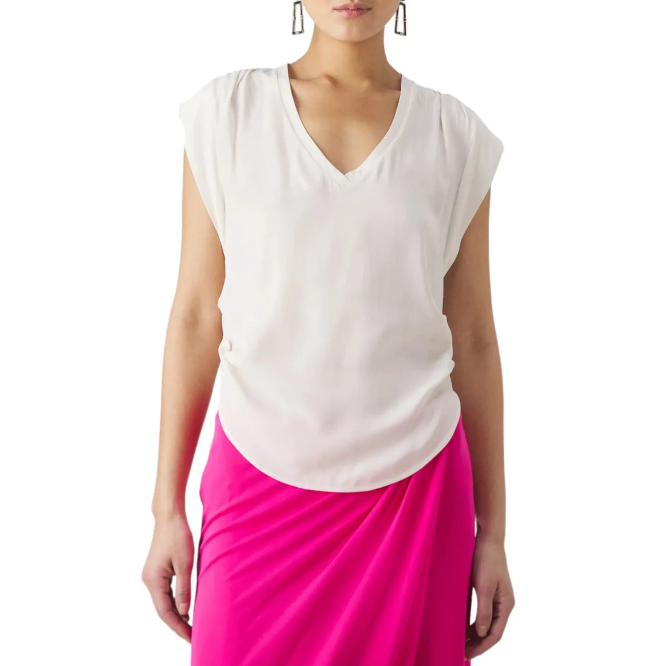 Pinko blusa beige in seta
