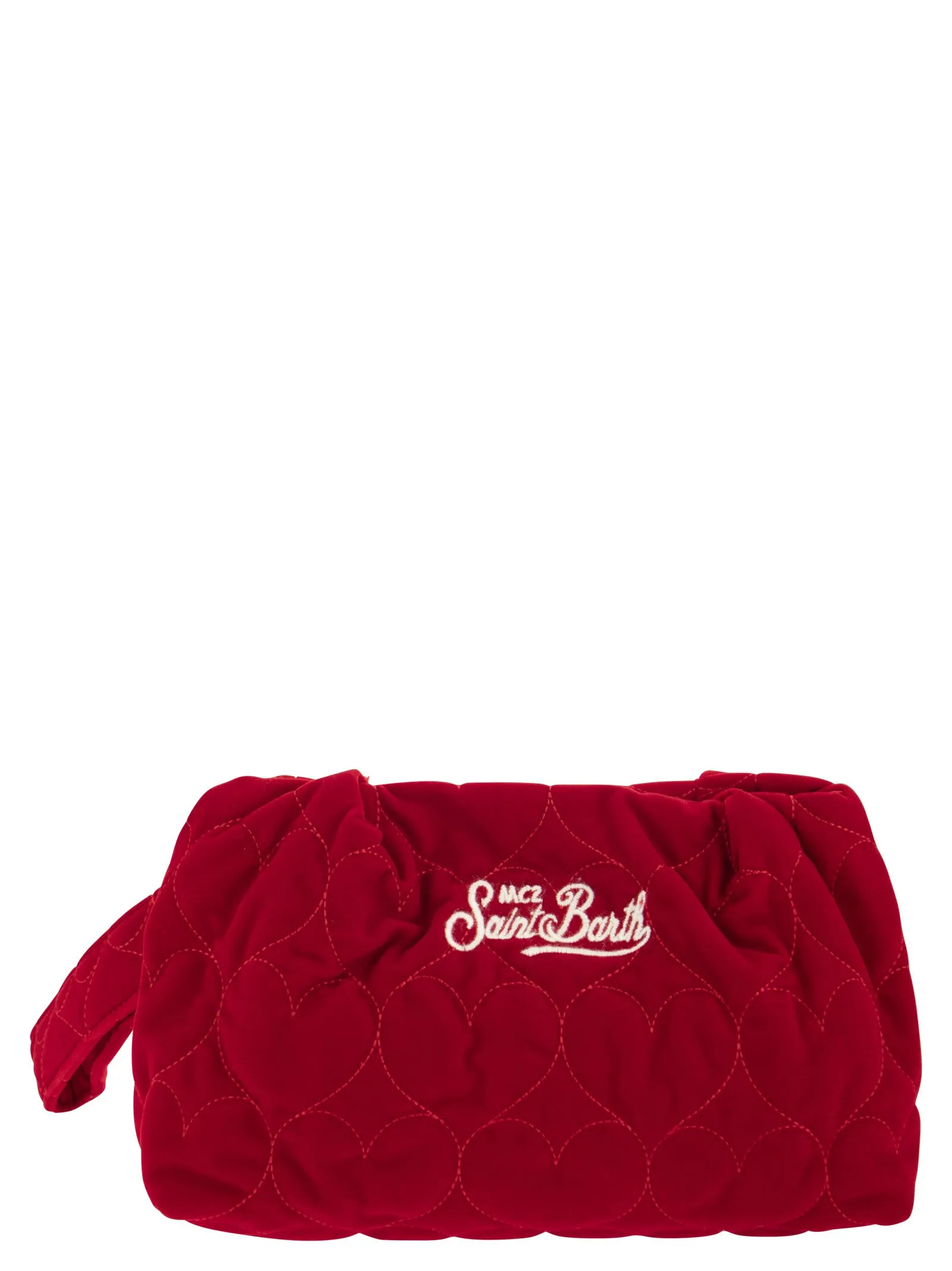 Pochette in velluto trapuntato