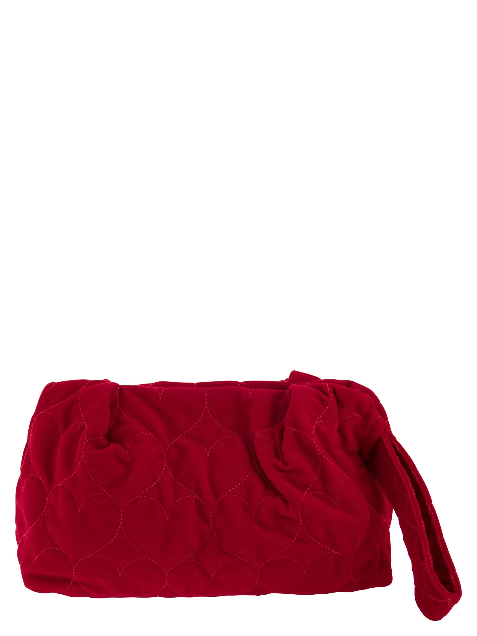 Pochette in velluto trapuntato