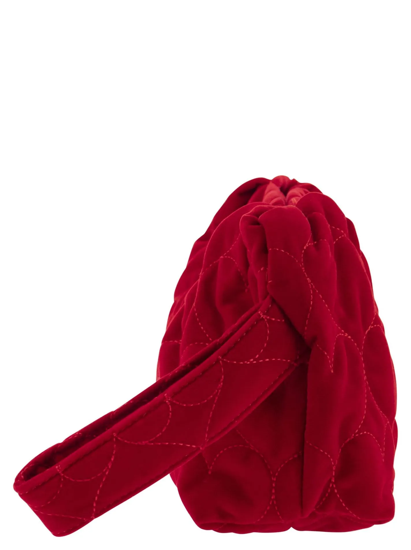 Pochette in velluto trapuntato