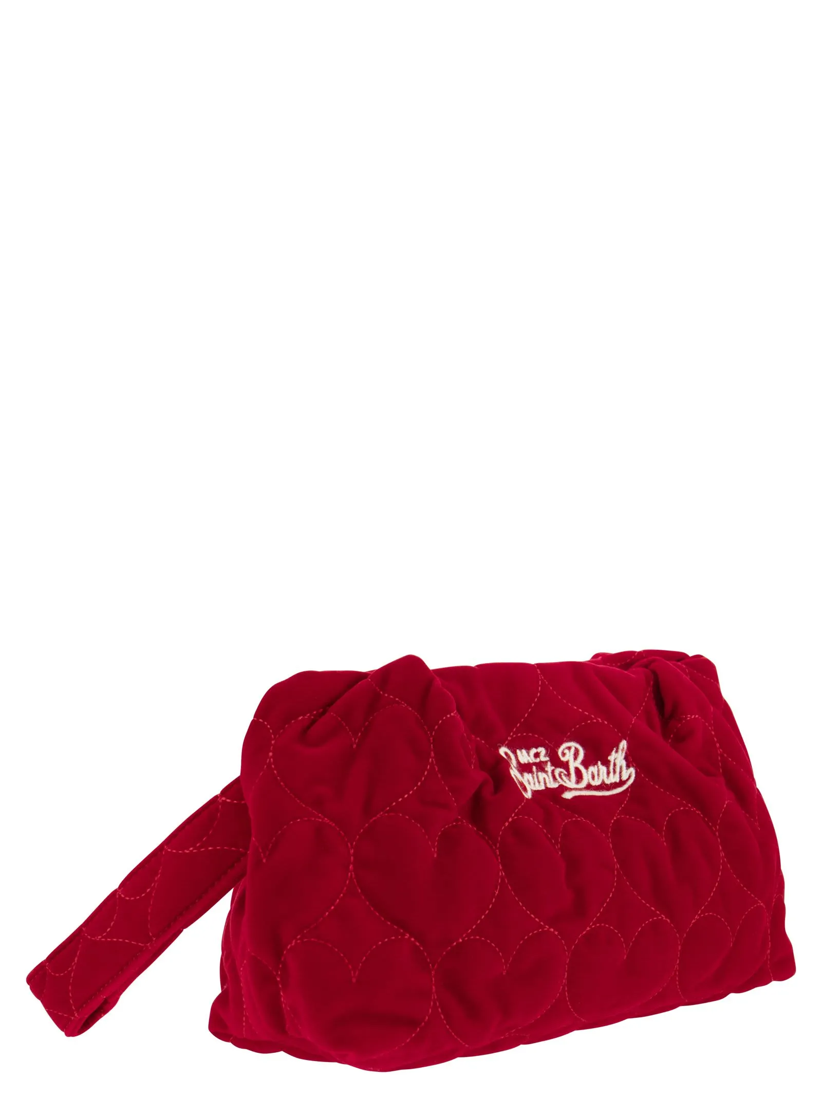 Pochette in velluto trapuntato