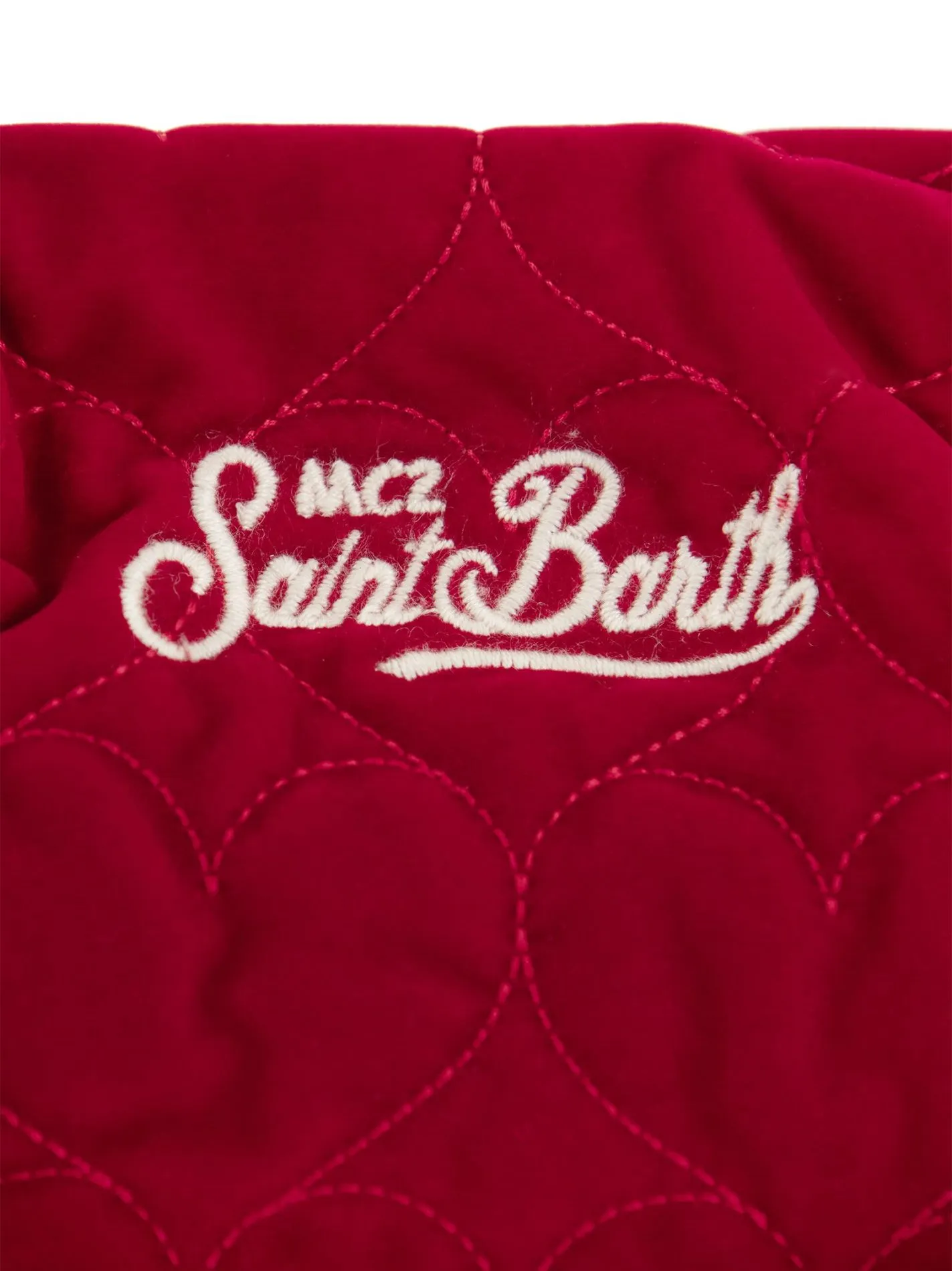 Pochette in velluto trapuntato