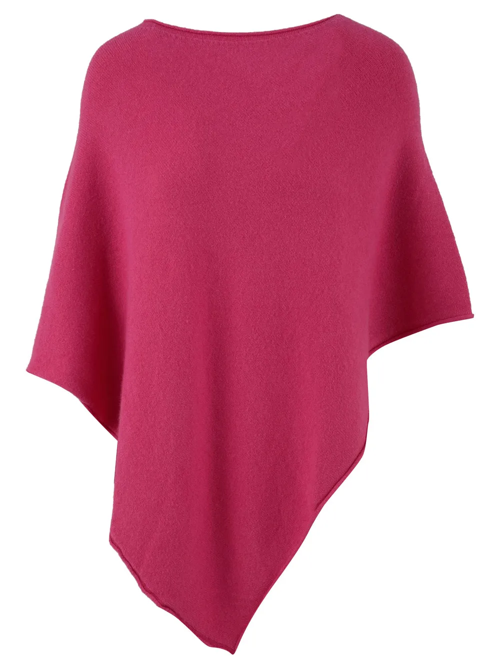 Poncho Donna granato scollo tondo