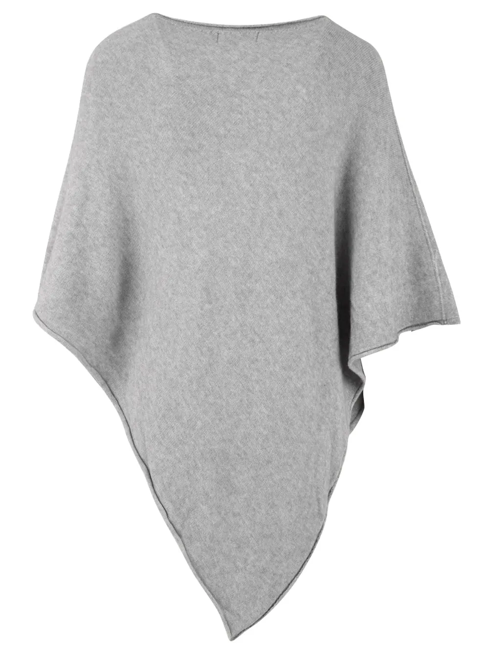 Poncho Donna grigio scollo tondo