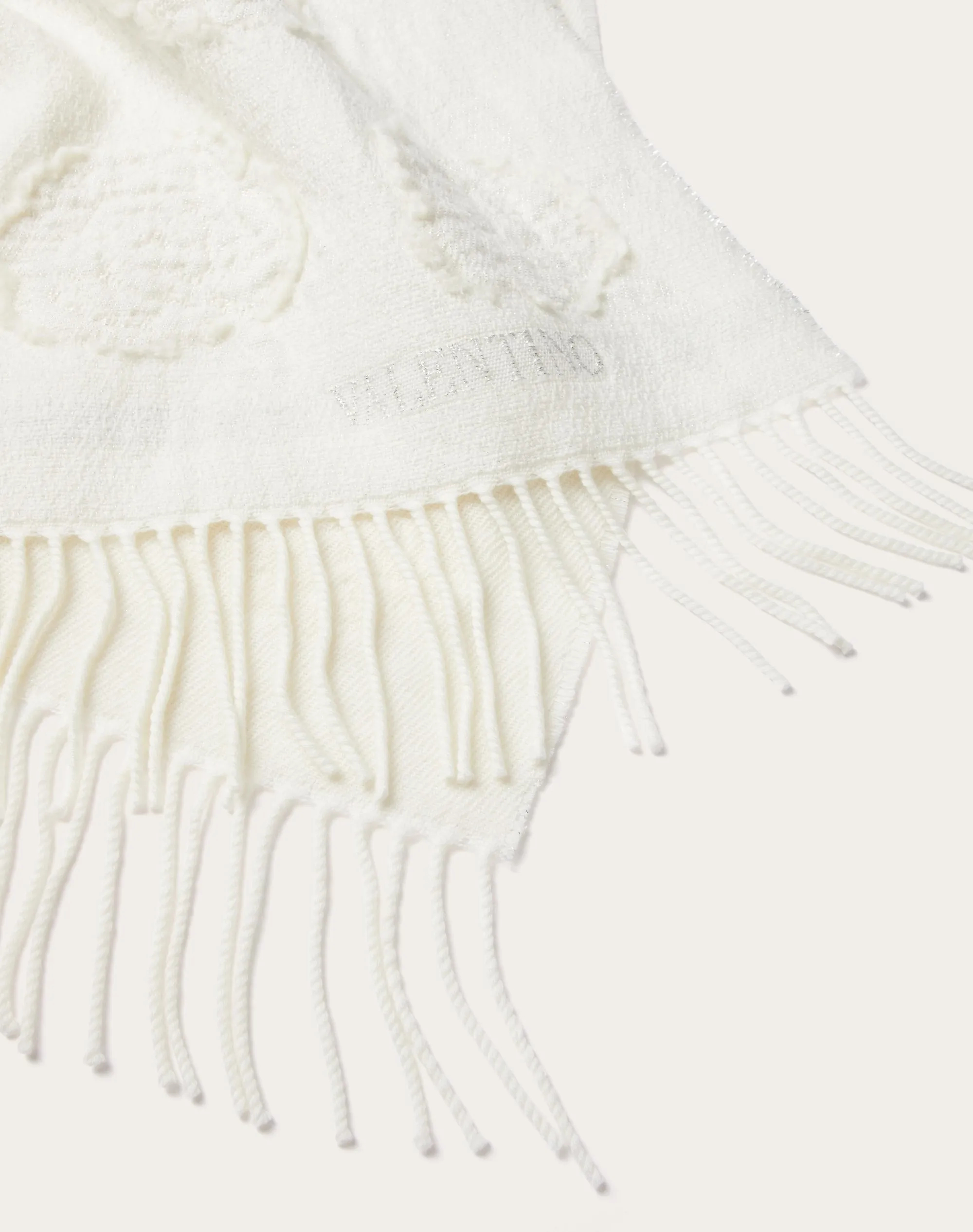 PONCHO FLOWER IN MISTO LANA CON DETTAGLI IN LUREX